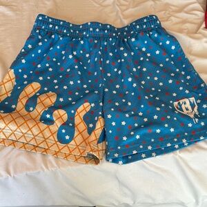 Baseball Lifestyle 101 Boys Ice Cream Youth Shorts - USA Patriotic Drip Design